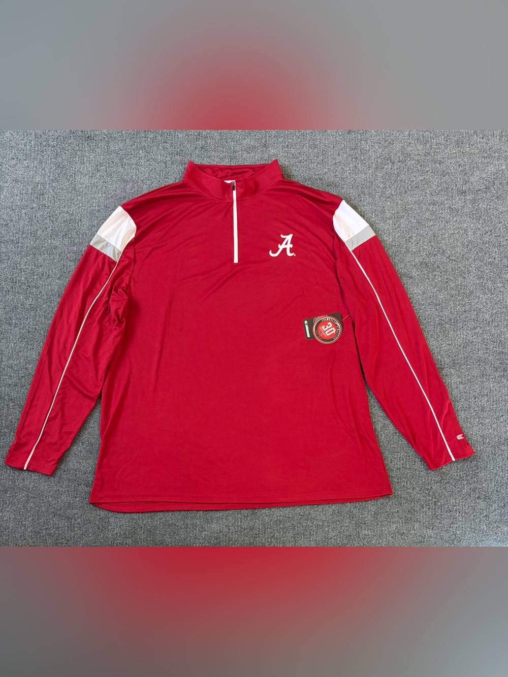 Alabama Crimson Tide Colosseum Mens 3XL 1/4 Zip Pullover Red White NWT